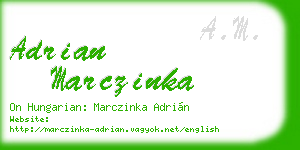 adrian marczinka business card